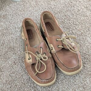 Sperry Tan Leather Lace-Up Shoes